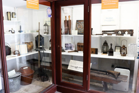 Historical Items and artefacts on display at the museum in Corfe Castle