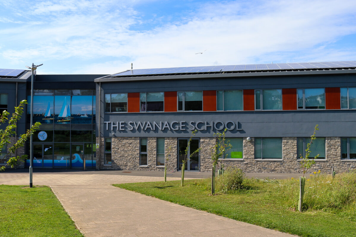 The Swanage School building on the Isle of Purbeck