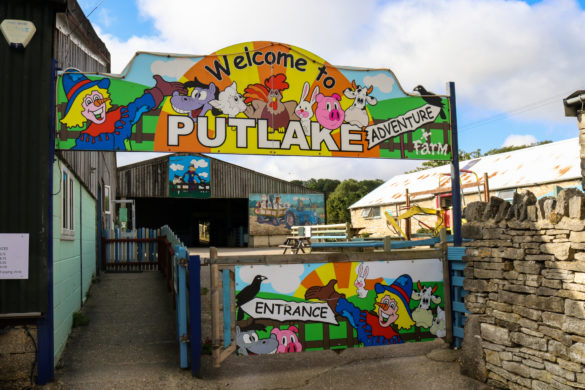 Putlake Farm entrance and welcome sign, Langton Matravers