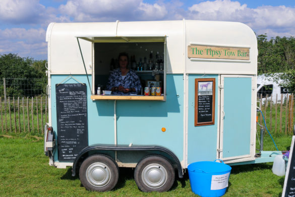 The Tipsy Tow Bar sandwich and drink van at Pop-Up on the Hill, Purbeck