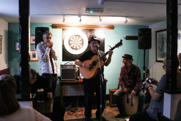 Geoff's Jam band playing at Swanage's The Globe Inn for the Swanage Blues Festival