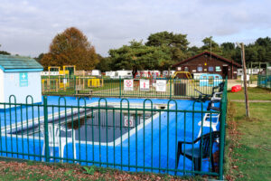 Toddler paddling pool by the playground area of Birchwood Tourist Park