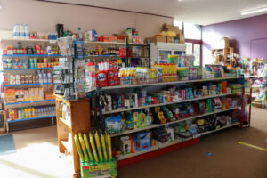 Household supplies for sale at the Birchwood Tourist Park shop