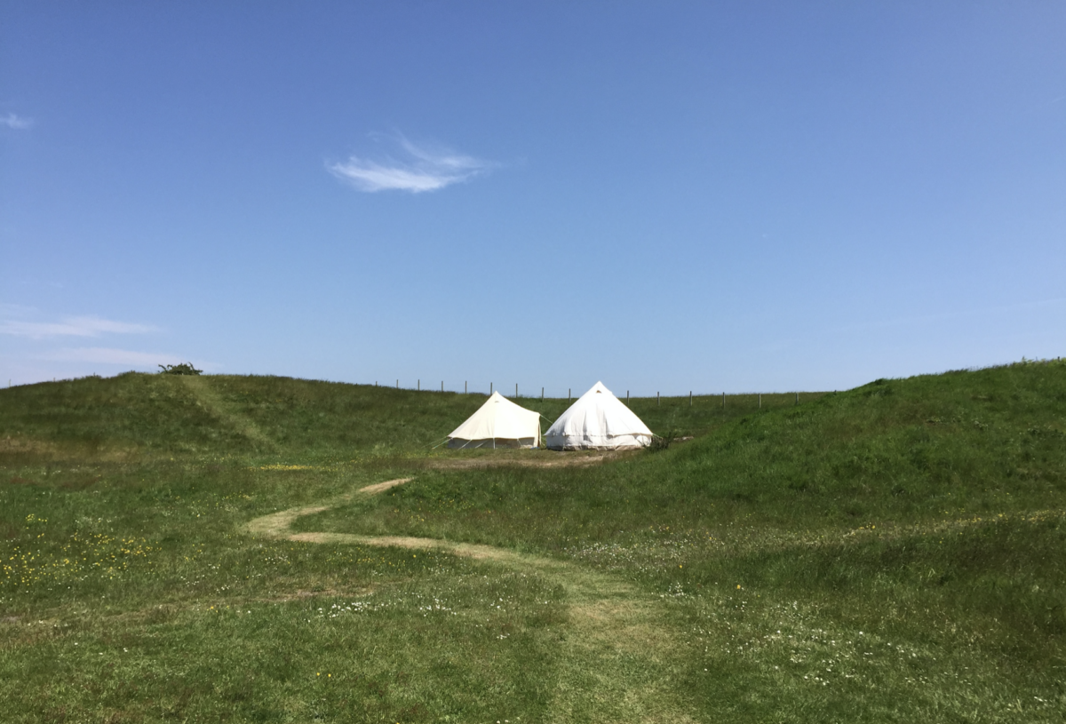 Bell tents at Camp Hartland