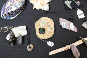 SE glass and pebble pendants by Swanage Sea Treasures, Hartland Stud