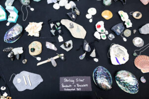 Selection of sea glass jewellery for sale at Hartland Stud Christmas Craft Fair