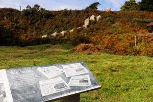 WWII Studland information board at Middle Beach