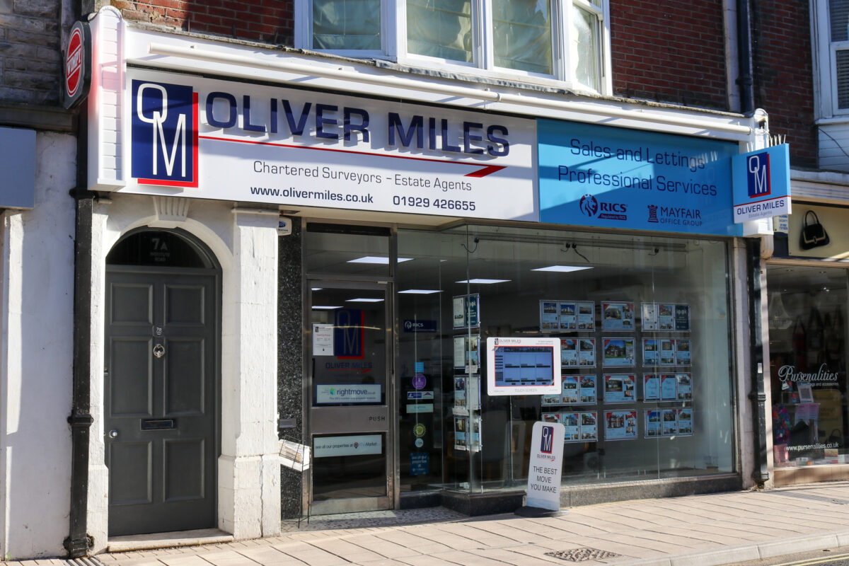 Oliver Miles frontage on Institute Road in Swanage
