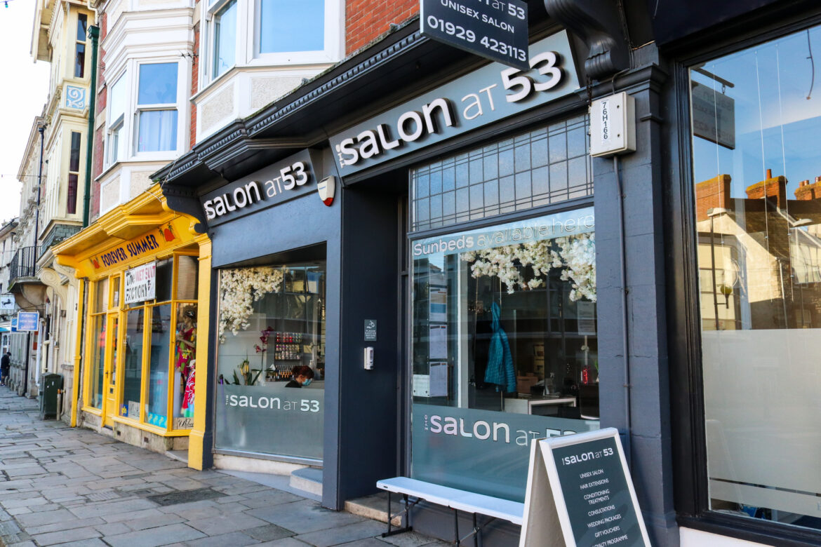Salon at 53 hairdressers on Swanage high street