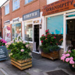 flowers in bloom outside small businesses Serendipity, Studio By The Sea and Shampooches in Swanage