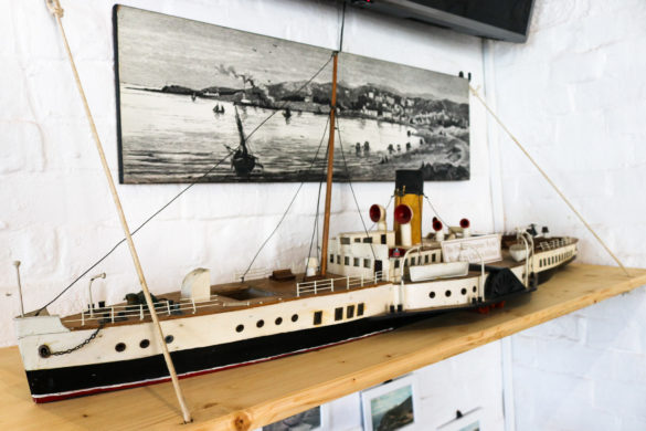 Model of the 'Ryde' paddle steamer at the Swanage museum