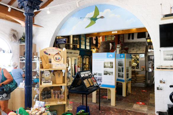 People browsing displays and souvenirs in the Swanage Museum & Heritage Centre