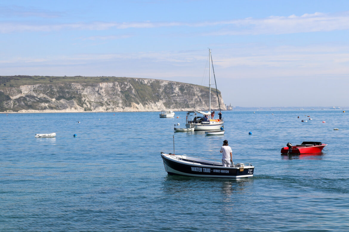 'Water Taxi' in Swanage collecting someone from their boat