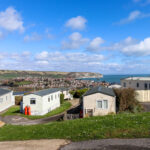 The Purbeck Ridgeway and Swanage Bay viewed from the caravans at Swanage Bay View Holiday Park