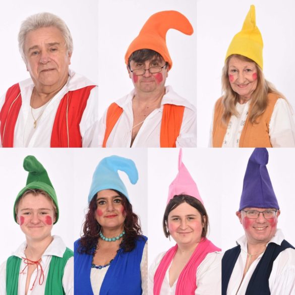 Members of the Swanage Drama Company dressed as the seven dwarves