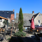 Back garden of the Black Swan in Swanage