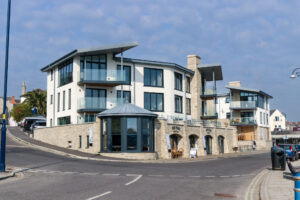 Exterior of the Pier Head restaurant in Swanage