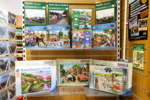 Puzzle display at the Swanage Railway gift shop