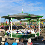 Swanage Town Band playing at the bandstand