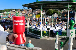 Cash collection tin, Swanage Town Band