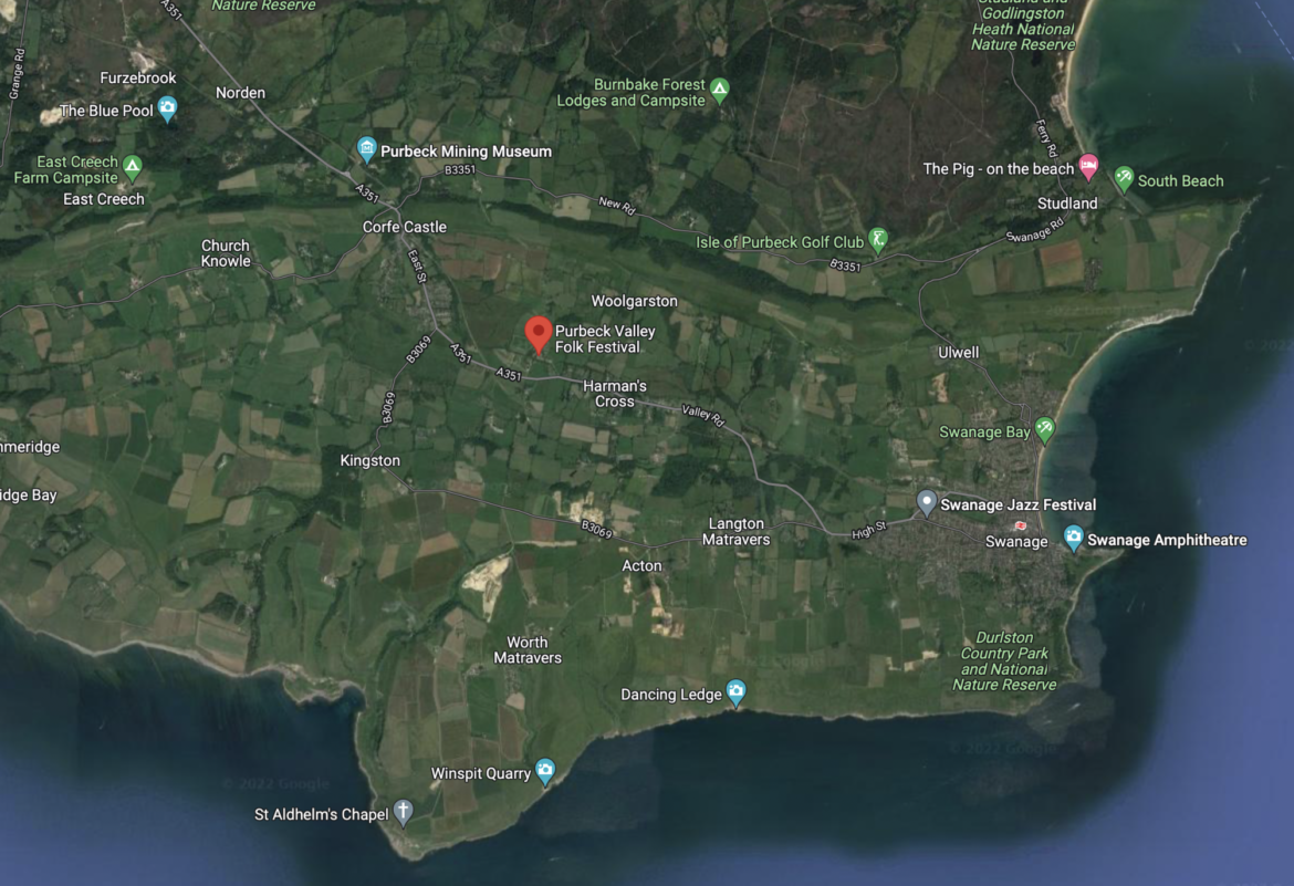 Map snapshot of Purbeck Valley Farm location in Dorset