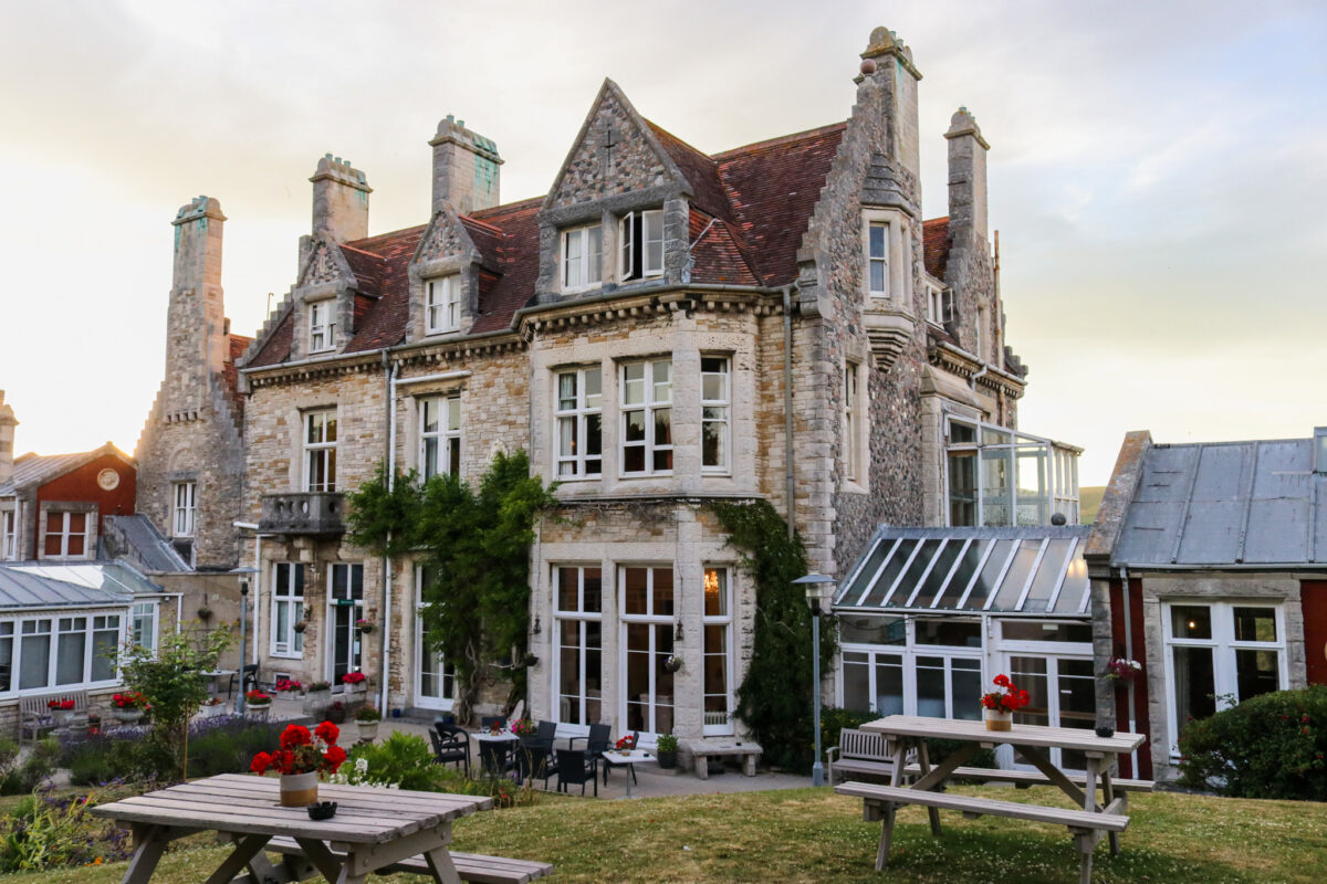 In the garden of Swanage's Purbeck House Hotel