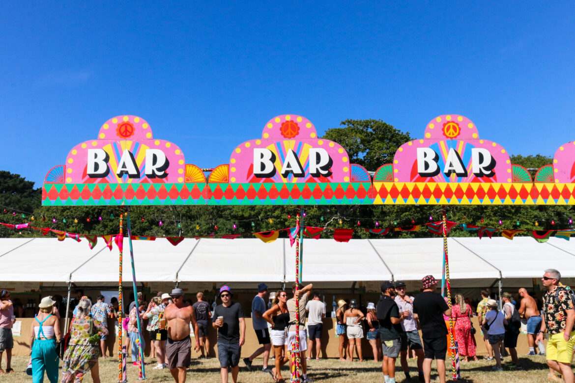 Festival bar at Camp Bestival in Lulworth
