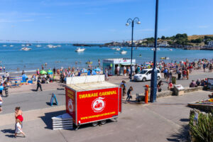 Information stand on Shore Road for Swanage Carnival