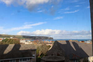 Sea views from Purbeck House Hotel bedroom