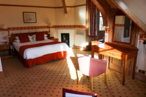 Bedroom with Victorian features, Purbeck House Hotel