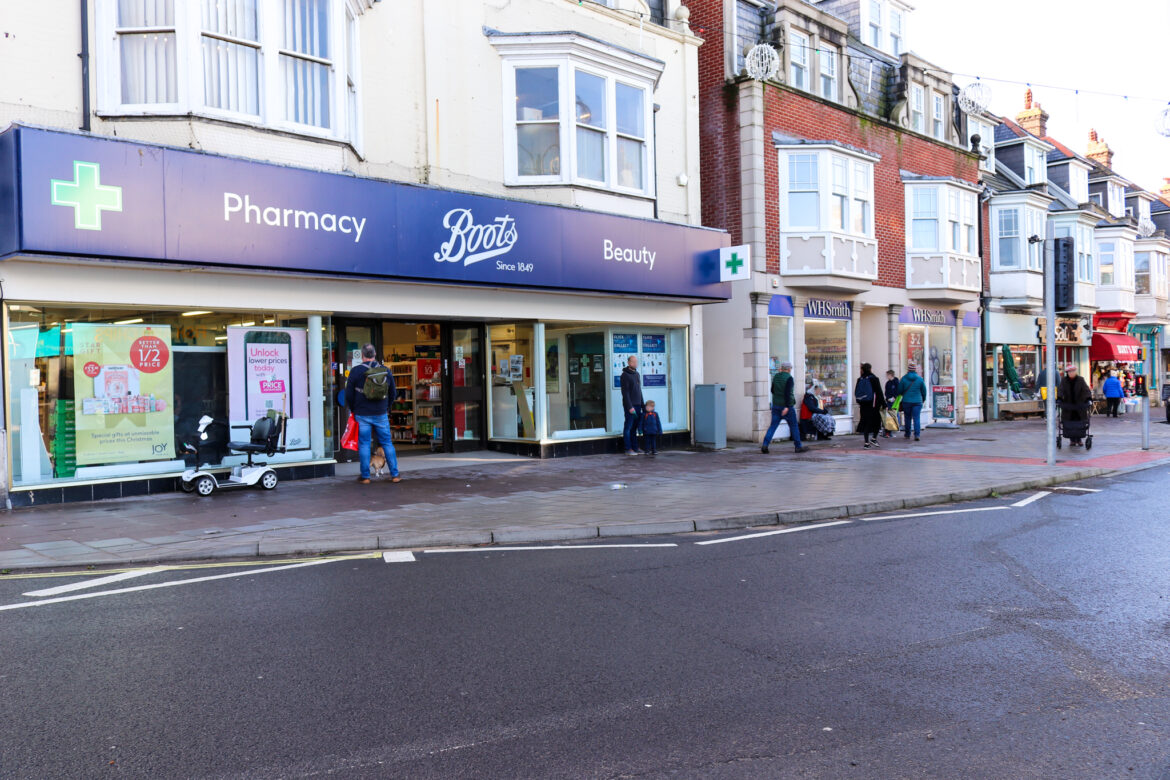 Boots chest on Station Road in Swanage