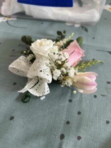 Wedding buttonhole corsage by Buds of Mave