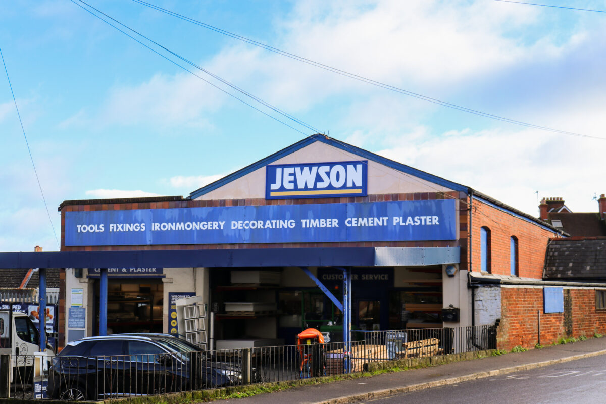 Outside Jewson's Swanage