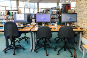 PCs at the library in Swanage