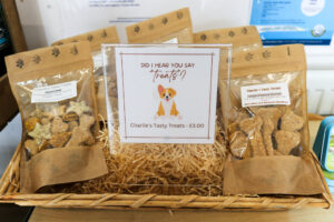 Dogs treats at Swanage Information Centre reception