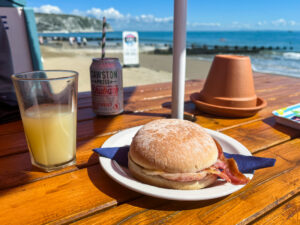 Bacon butty from The Cabin, Swanage