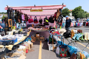 Second-hand clothes & accessories at the Swanage Market