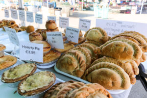 Homity pies at the Swanage Friday Market