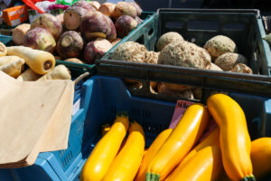 Vegetables at at the Swanage Friday Market